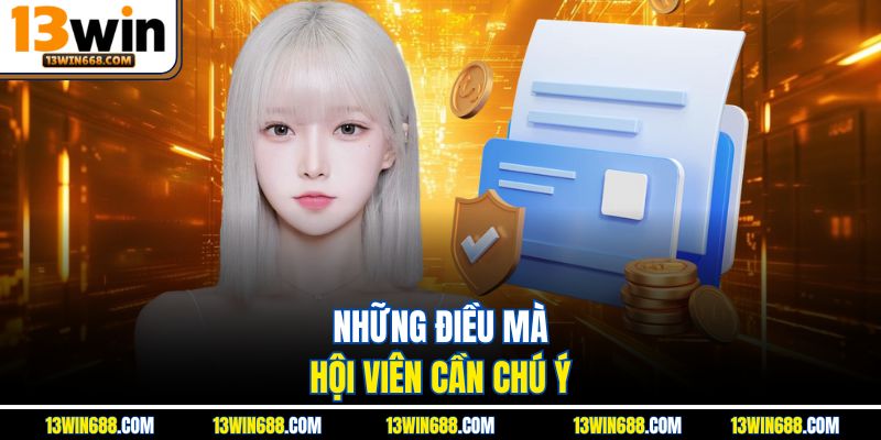 Những điều mà hội viên cần chú ý